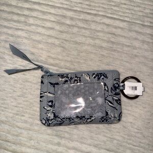 Vera Bradley Gray and Blue Floral Wallet